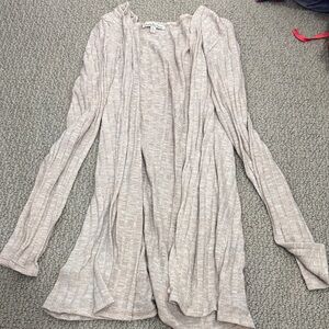 Charlotte Russe Beige Open-Front Cardigan